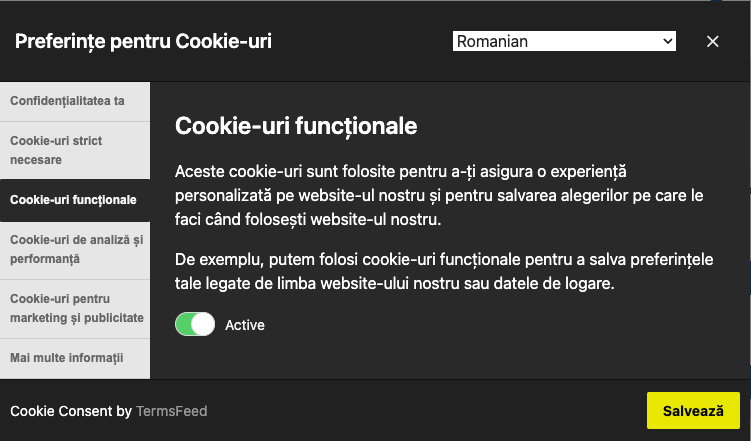 Acceptare Cookies